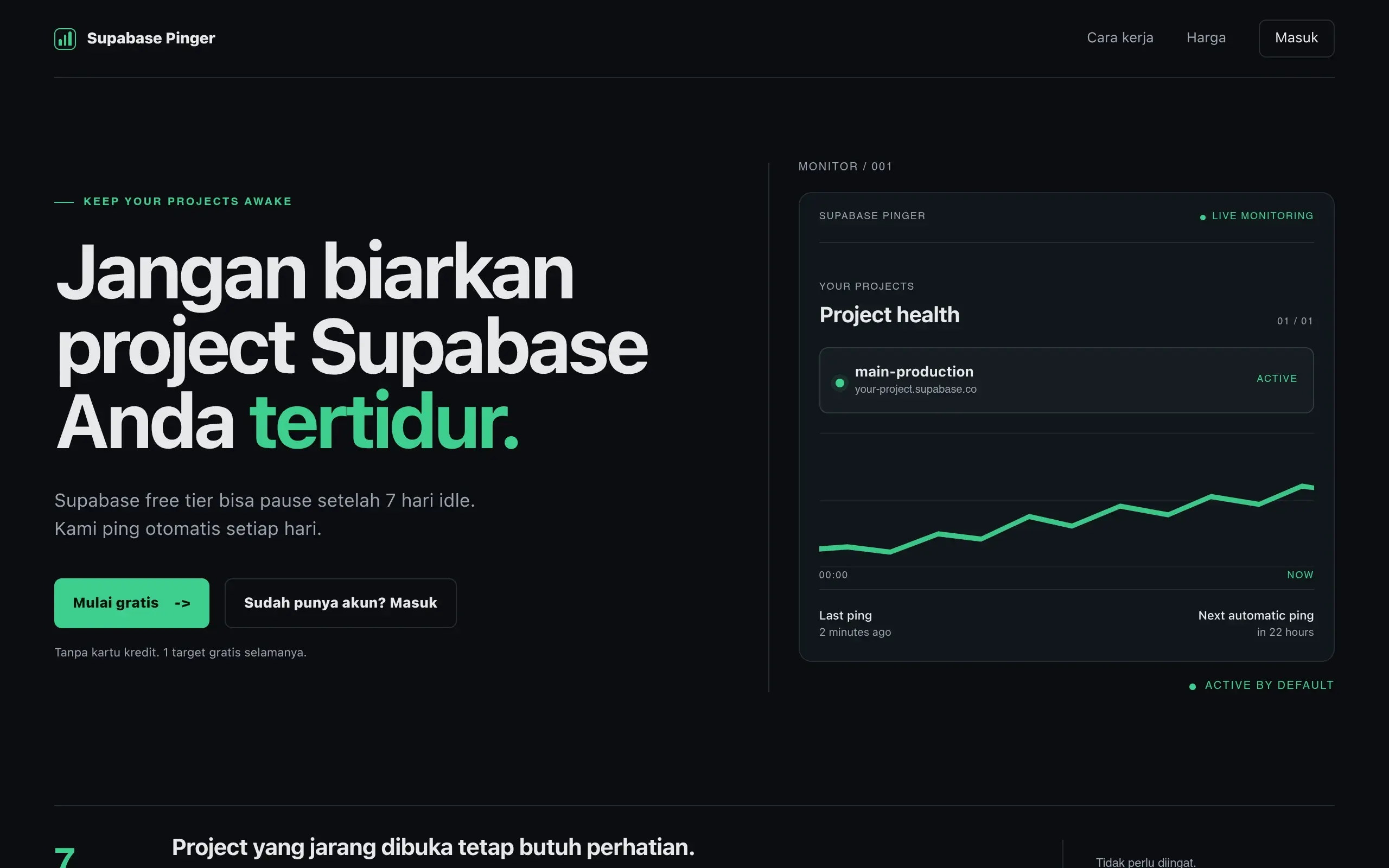 Screenshot supabase-pinger2