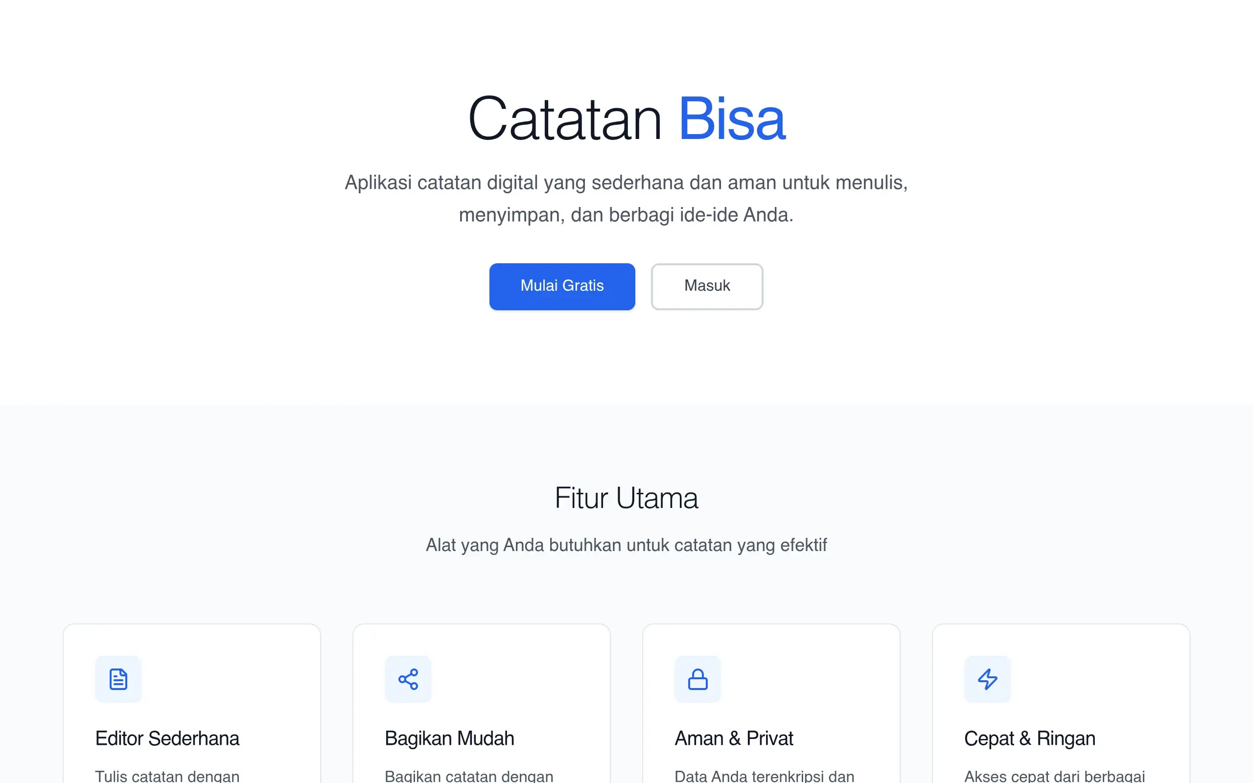 Screenshot catatan-bisa
